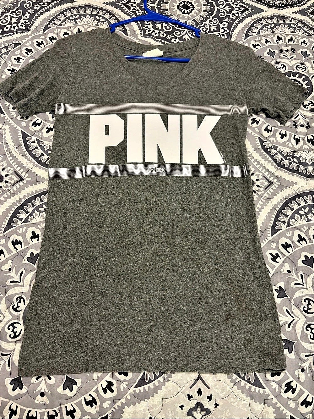 PINK Gray Color Tee